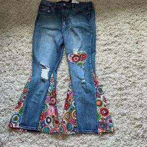 True Craft Up cycled Flare Jeans 70's Inspired Bellbottom One of a Kind Women’s
